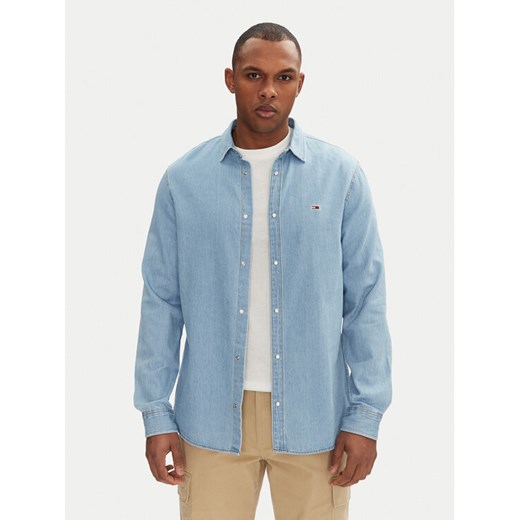 Tommy Jeans Koszula jeansowa DM0DM21146 Niebieski Regular Fit ze sklepu MODIVO w kategorii Koszule męskie - zdjęcie 182730983