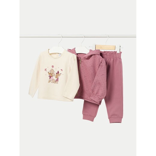 Mayoral Komplet bluza, bluzka i spodnie 2825 Różowy Regular Fit ze sklepu MODIVO w kategorii Odzież dla niemowląt - zdjęcie 182731000