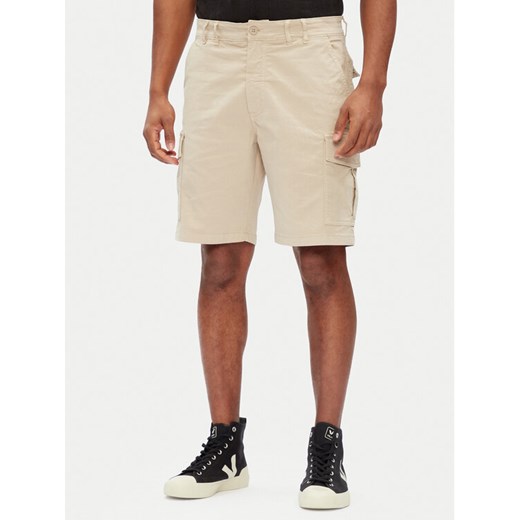 Pepe Jeans Szorty materiałowe Seasonal PM801179 Beżowy Regular Fit ze sklepu MODIVO w kategorii Spodenki męskie - zdjęcie 182731002