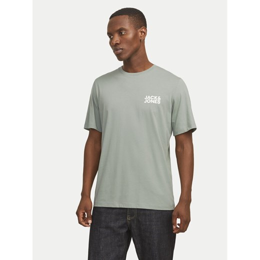Jack&Jones T-Shirt Corp Logo 12151955 Zielony Standard Fit ze sklepu MODIVO w kategorii T-shirty męskie - zdjęcie 182731023