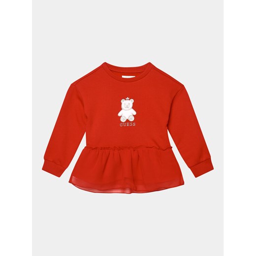 Guess Bluzka K3BQ04 KAV34 Czerwony Regular Fit ze sklepu MODIVO w kategorii Bluzki dziewczęce - zdjęcie 182731041