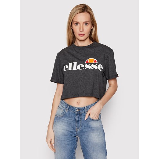 Ellesse T-Shirt Alberta SGS04484 Szary Cropped Fit ze sklepu MODIVO w kategorii Bluzki damskie - zdjęcie 182731063