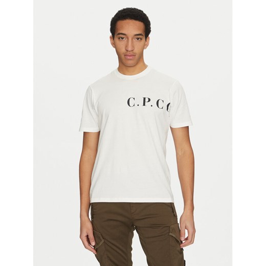 C.P. Company T-Shirt 18CMTS139A005100W Biały Regular Fit ze sklepu MODIVO w kategorii T-shirty męskie - zdjęcie 182731094