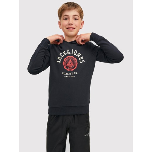 Jack&Jones Junior Bluza Logo 12212287 Czarny Regular Fit ze sklepu MODIVO w kategorii Bluzy chłopięce - zdjęcie 182731103