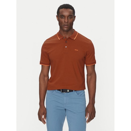BOSS Polo Parlay 190 50494697 Pomarańczowy Regular Fit ze sklepu MODIVO w kategorii T-shirty męskie - zdjęcie 182731112