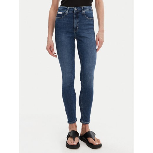 Calvin Klein Jeans Jeansy J20J225149 Granatowy Skinny Fit ze sklepu MODIVO w kategorii Jeansy damskie - zdjęcie 182731113