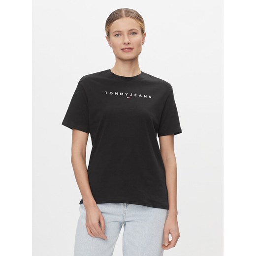 Tommy Jeans T-Shirt Tjw Rlx New Linear Tee DW0DW17836 Czarny Relaxed Fit ze sklepu MODIVO w kategorii Bluzki damskie - zdjęcie 182731122