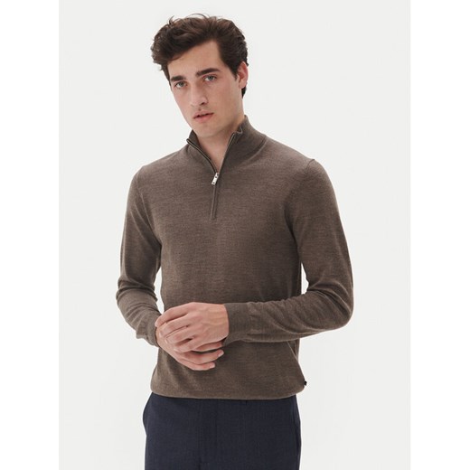 Matinique Sweter Mason 30207103 Brązowy Regular Fit ze sklepu MODIVO w kategorii Swetry męskie - zdjęcie 182731134