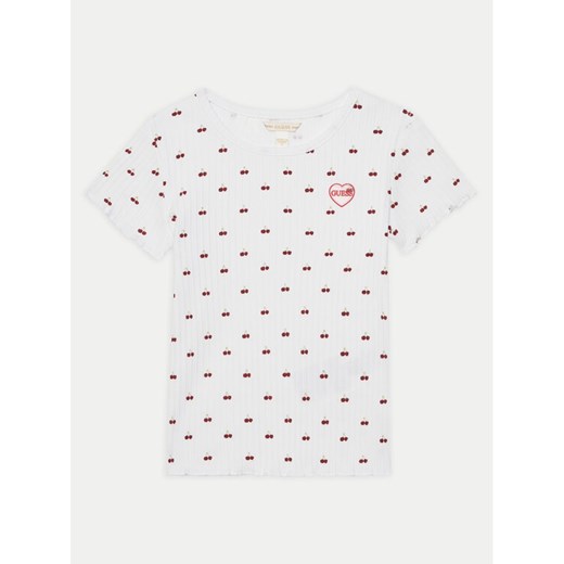 Guess T-Shirt K5GI19 KCSQ4 Czerwony Regular Fit ze sklepu MODIVO w kategorii Bluzki dziewczęce - zdjęcie 182731150