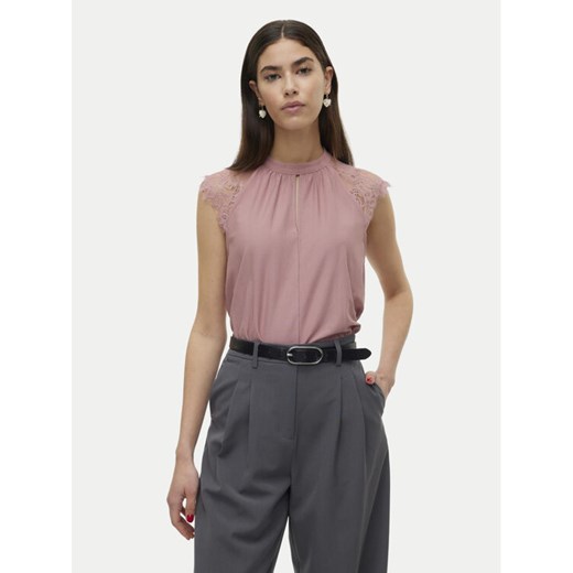 Vero Moda Bluzka Milla 10226072 Różowy Regular Fit ze sklepu MODIVO w kategorii Bluzki damskie - zdjęcie 182731261