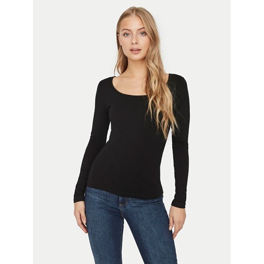 Vero Moda Bluzka Maxi My 10228809 Czarny Slim Fit ze sklepu MODIVO w kategorii Bluzki damskie - zdjęcie 182731280
