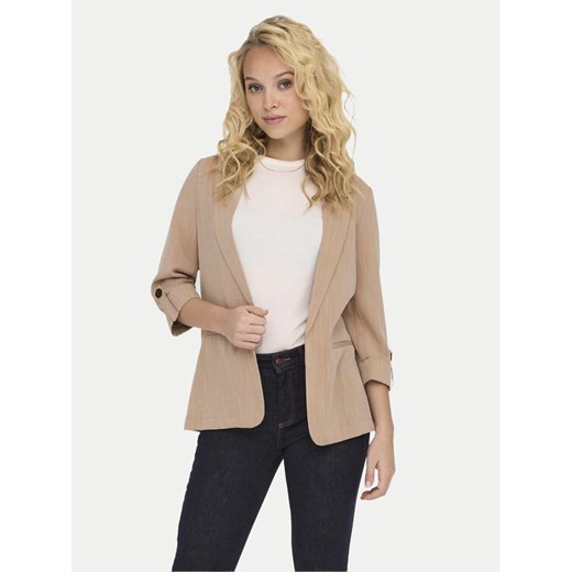 ONLY Marynarka Marsa 15308084 Beżowy Loose Fit ze sklepu MODIVO w kategorii Marynarki damskie - zdjęcie 182731353