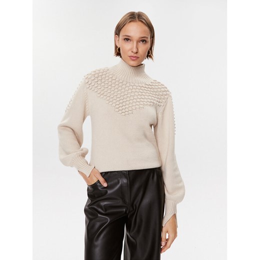 Bruuns Bazaar Golf Simona BBW3018N Beżowy Regular Fit ze sklepu MODIVO w kategorii Swetry damskie - zdjęcie 182731361