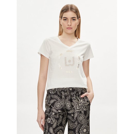 Liu Jo T-Shirt TA4137 J6040 Biały Regular Fit ze sklepu MODIVO w kategorii Bluzki damskie - zdjęcie 182731371