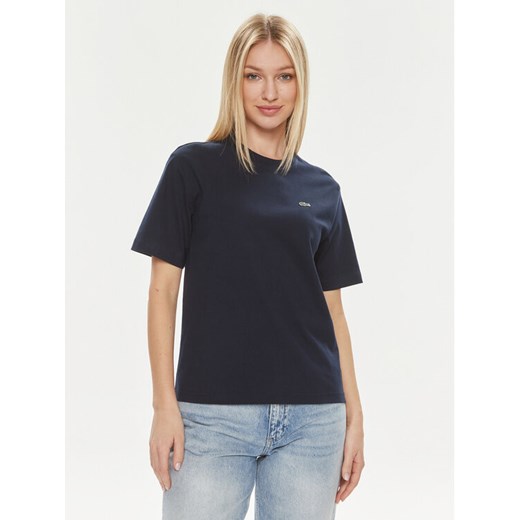 Lacoste T-Shirt TF7215 Granatowy Loose Fit ze sklepu MODIVO w kategorii Bluzki damskie - zdjęcie 182731431