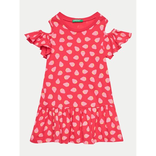 United Colors Of Benetton Sukienka codzienna 3M39GV00U Różowy Regular Fit ze sklepu MODIVO w kategorii Sukienki dziewczęce - zdjęcie 182731532