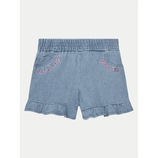 Guess Szorty jeansowe K5GD04 D5160 Niebieski ze sklepu MODIVO w kategorii Spodenki dziewczęce - zdjęcie 182731570
