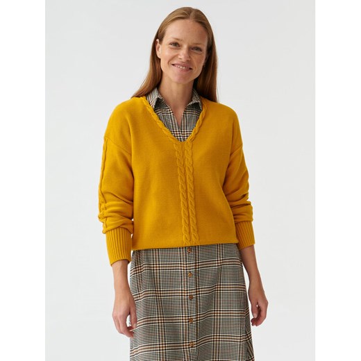 Tatuum Sweter Poli T2319.091 Żółty Oversize ze sklepu MODIVO w kategorii Swetry damskie - zdjęcie 182731601
