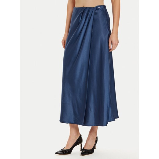 Guess Spódnica midi Anastasia W4BD56 WGIG2 Granatowy Regular Fit ze sklepu MODIVO w kategorii Spódnice - zdjęcie 182731633