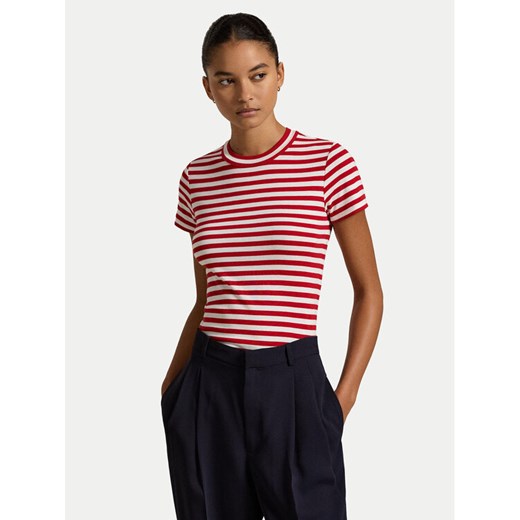Polo Ralph Lauren T-Shirt 211891520006 Czerwony Regular Fit ze sklepu MODIVO w kategorii Bluzki damskie - zdjęcie 182731642