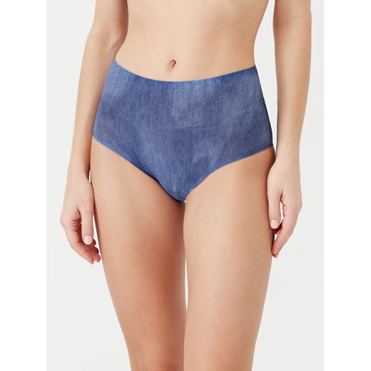 Chantelle Figi klasyczne z wysokim stanem Soft Stretch C11D70 Niebieski ze sklepu MODIVO w kategorii Majtki damskie - zdjęcie 182731772