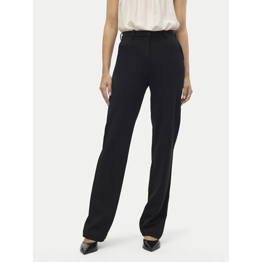 Vero Moda Spodnie materiałowe Maya 10267718 Czarny Straight Fit ze sklepu MODIVO w kategorii Spodnie damskie - zdjęcie 182731783