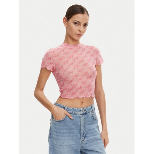 HUGO T-Shirt 50537184 Różowy Slim Fit ze sklepu MODIVO w kategorii Bluzki damskie - zdjęcie 182731802