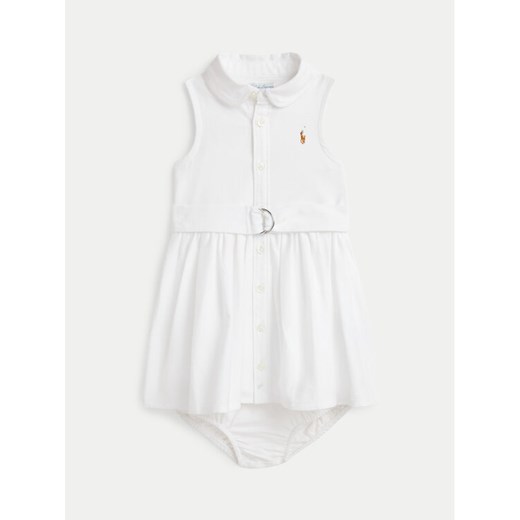 Polo Ralph Lauren Sukienka codzienna 310934188001 Biały Regular Fit ze sklepu MODIVO w kategorii Sukienki dziewczęce - zdjęcie 182731821