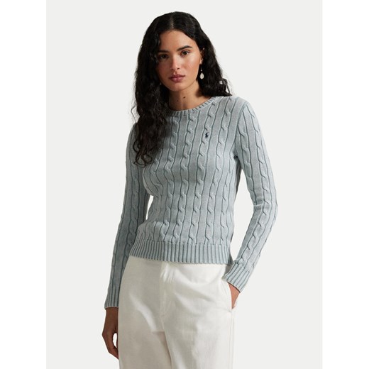 Polo Ralph Lauren Sweter 211935303009 Błękitny Slim Fit ze sklepu MODIVO w kategorii Swetry damskie - zdjęcie 182731882