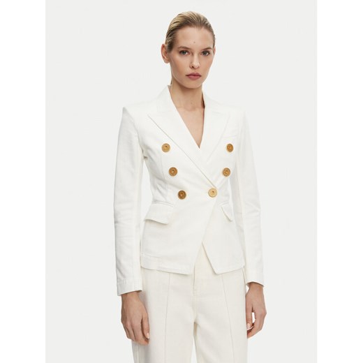 Balmain Marynarka DF1SG170DB69 Biały Slim Fit ze sklepu MODIVO w kategorii Marynarki damskie - zdjęcie 182732064