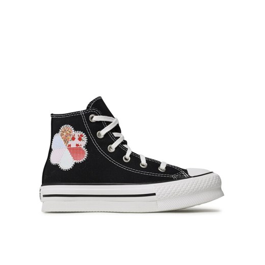 Converse Trampki Chuck Taylor All Star Eva Lift Hi A05166C Czarny ze sklepu MODIVO w kategorii Trampki dziecięce - zdjęcie 182732080