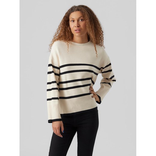 Vero Moda Sweter 10278319 Beżowy Regular Fit ze sklepu MODIVO w kategorii Swetry damskie - zdjęcie 182732301
