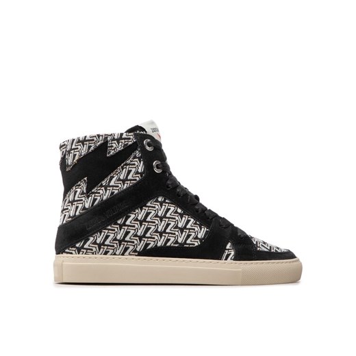 Zadig&Voltaire Sneakersy High Flash Mo SWSN00057 Czarny ze sklepu MODIVO w kategorii Trampki damskie - zdjęcie 182732330