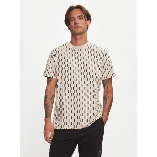 KARL LAGERFELD T-Shirt 755074 544251 Beżowy Regular Fit ze sklepu MODIVO w kategorii T-shirty męskie - zdjęcie 182732361