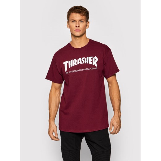 Thrasher T-Shirt Skatemag Bordowy Regular Fit ze sklepu MODIVO w kategorii T-shirty męskie - zdjęcie 182732380