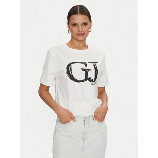 Guess T-Shirt Sara V4YI01 K8FQ4 Biały Regular Fit Guess XXS MODIVO