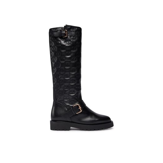 TWINSET Oficerki 232TCT058 Czarny ze sklepu MODIVO w kategorii Kozaki damskie - zdjęcie 182732524