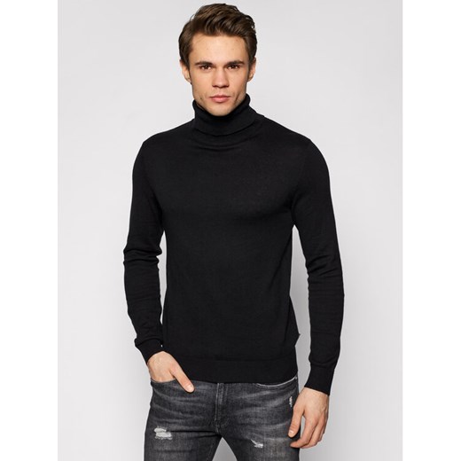 Jack&Jones Golf Emil Knit Roll Neck 12157417 Czarny Regular Fit ze sklepu MODIVO w kategorii Swetry męskie - zdjęcie 182732560