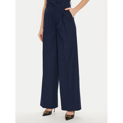 TWINSET Spodnie materiałowe 242TP2151 Granatowy Wide Leg ze sklepu MODIVO w kategorii Spodnie damskie - zdjęcie 182732573