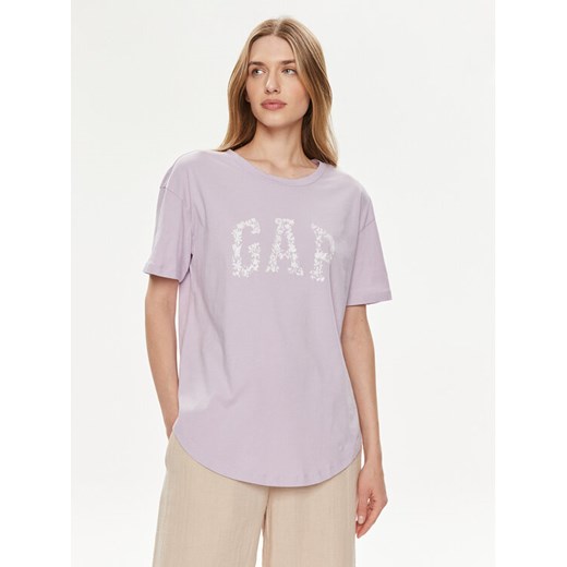 Gap T-Shirt 875093-02 Fioletowy Relaxed Fit ze sklepu MODIVO w kategorii Bluzki damskie - zdjęcie 182732714