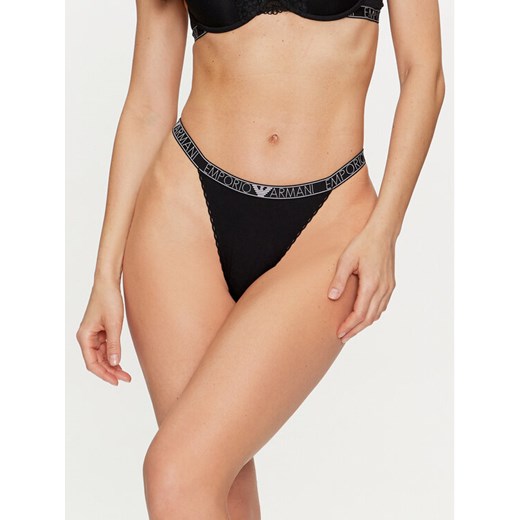 Emporio Armani Underwear Stringi 164282 4R221 00020 Czarny ze sklepu MODIVO w kategorii Majtki damskie - zdjęcie 182732790
