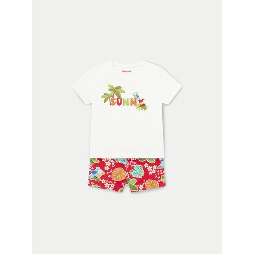Mayoral Komplet t-shirt i kąpielówki 1648 Czerwony Regular Fit ze sklepu MODIVO w kategorii Komplety niemowlęce - zdjęcie 182732812