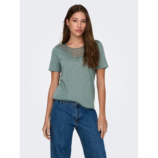 JDY T-Shirt Dodo 15296235 Zielony Regular Fit ze sklepu MODIVO w kategorii Bluzki damskie - zdjęcie 182732834