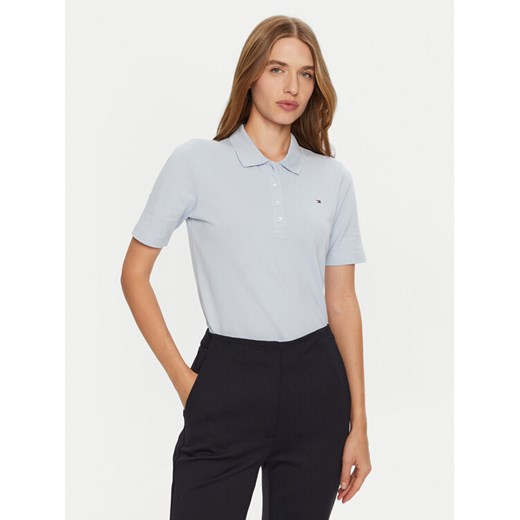 Tommy Hilfiger Polo 1985 WW0WW43224 Błękitny Regular Fit ze sklepu MODIVO w kategorii Bluzki damskie - zdjęcie 182732902