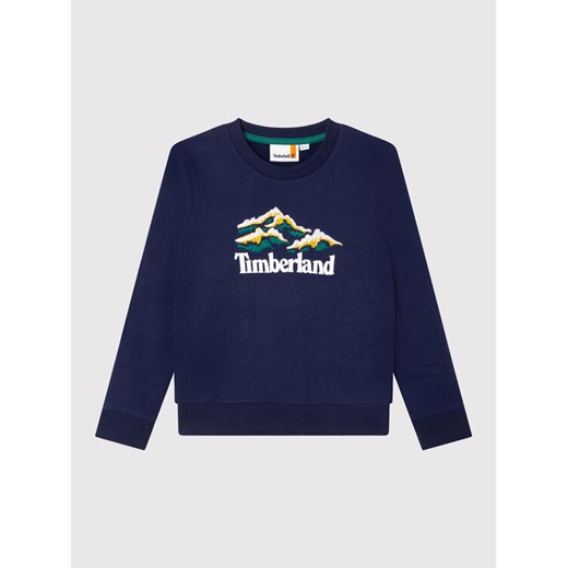 Timberland Bluza T25T57 S Granatowy Regular Fit ze sklepu MODIVO w kategorii Bluzy chłopięce - zdjęcie 182732904