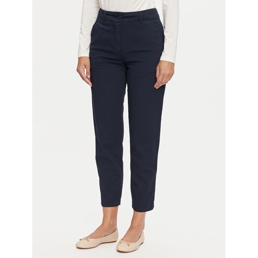 United Colors Of Benetton Spodnie materiałowe 4GD7DF06U Granatowy Regular Fit ze sklepu MODIVO w kategorii Spodnie damskie - zdjęcie 182732923