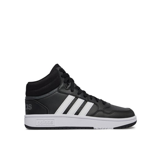 adidas Sneakersy Hoops 3.0 Mid K GW0402 Czarny ze sklepu MODIVO w kategorii Buty sportowe dziecięce - zdjęcie 182732950