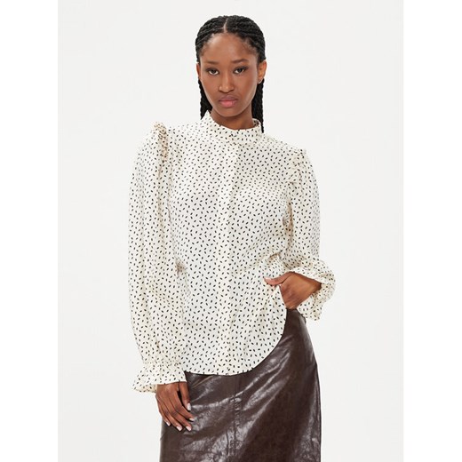 Bruuns Bazaar Bluzka Acacia Fria BBW3195 Écru Regular Fit ze sklepu MODIVO w kategorii Bluzki damskie - zdjęcie 182732972