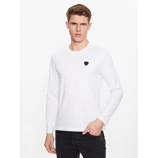 EA7 Emporio Armani Longsleeve 3RPT43 PJNTZ 1100 Biały Regular Fit ze sklepu MODIVO w kategorii T-shirty męskie - zdjęcie 182733010