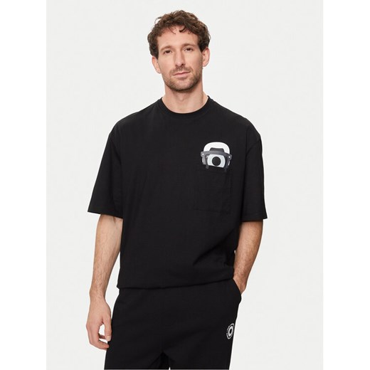 KARL LAGERFELD T-Shirt 755099 542270 Czarny Regular Fit ze sklepu MODIVO w kategorii T-shirty męskie - zdjęcie 182733021